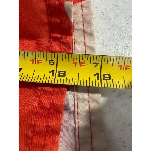 Monument Mens Swim Trunks L Orange Floral Drawstring Lined 100% Polyester A50 - Picture 5 of 6